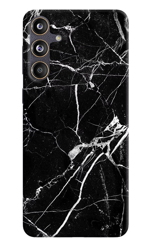 Black Marble Pattern Samsung F55 5G Hard Case Back Cover by Casekaro