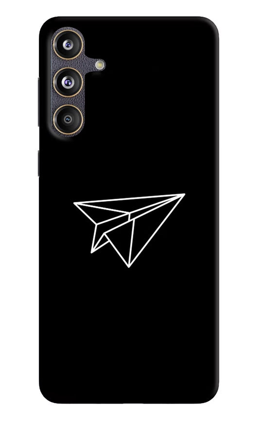 Paper Plane White Samsung F55 5G Hard Case Back Cover by Casekaro