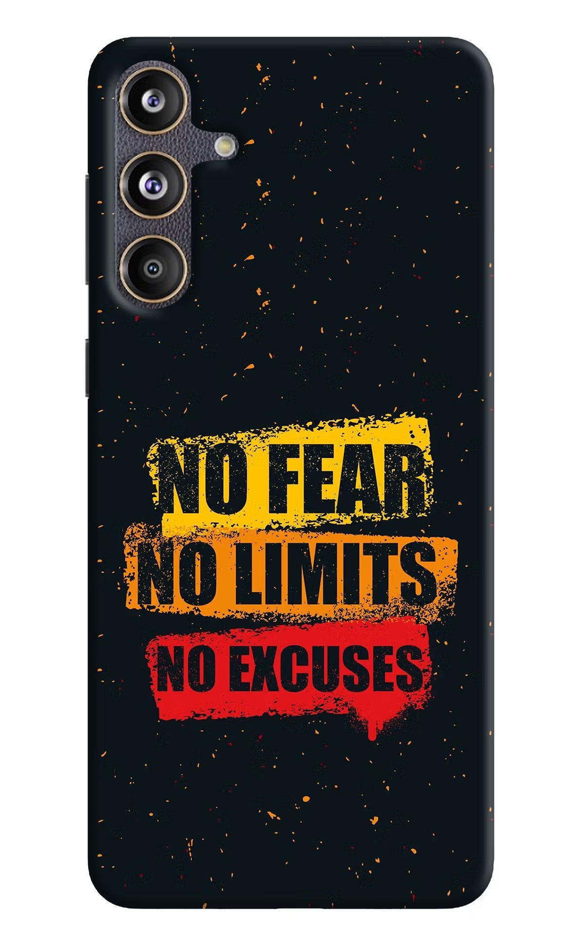 No Fear No Limits No Excuse Samsung F55 5G Hard Case Back Cover by Casekaro