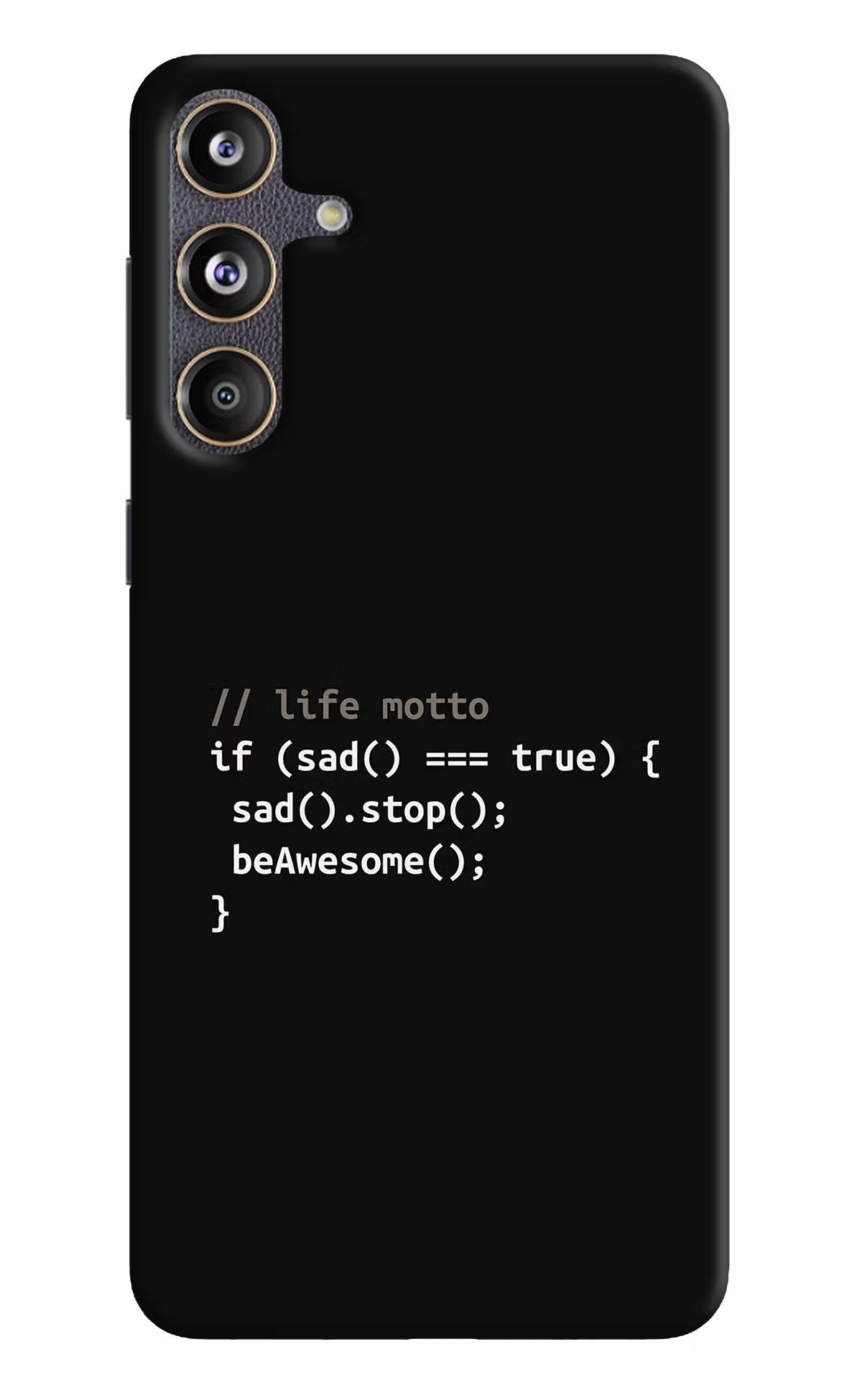Life Motto Code Samsung F55 5G Hard Case Back Cover by Casekaro