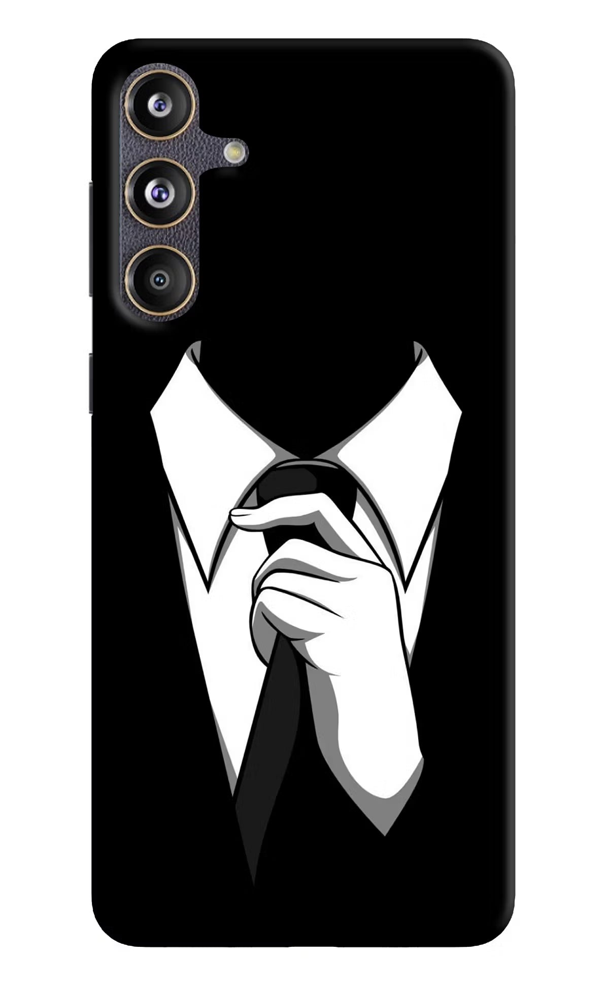 Black Tie Samsung F55 5G Hard Case Back Cover by Casekaro