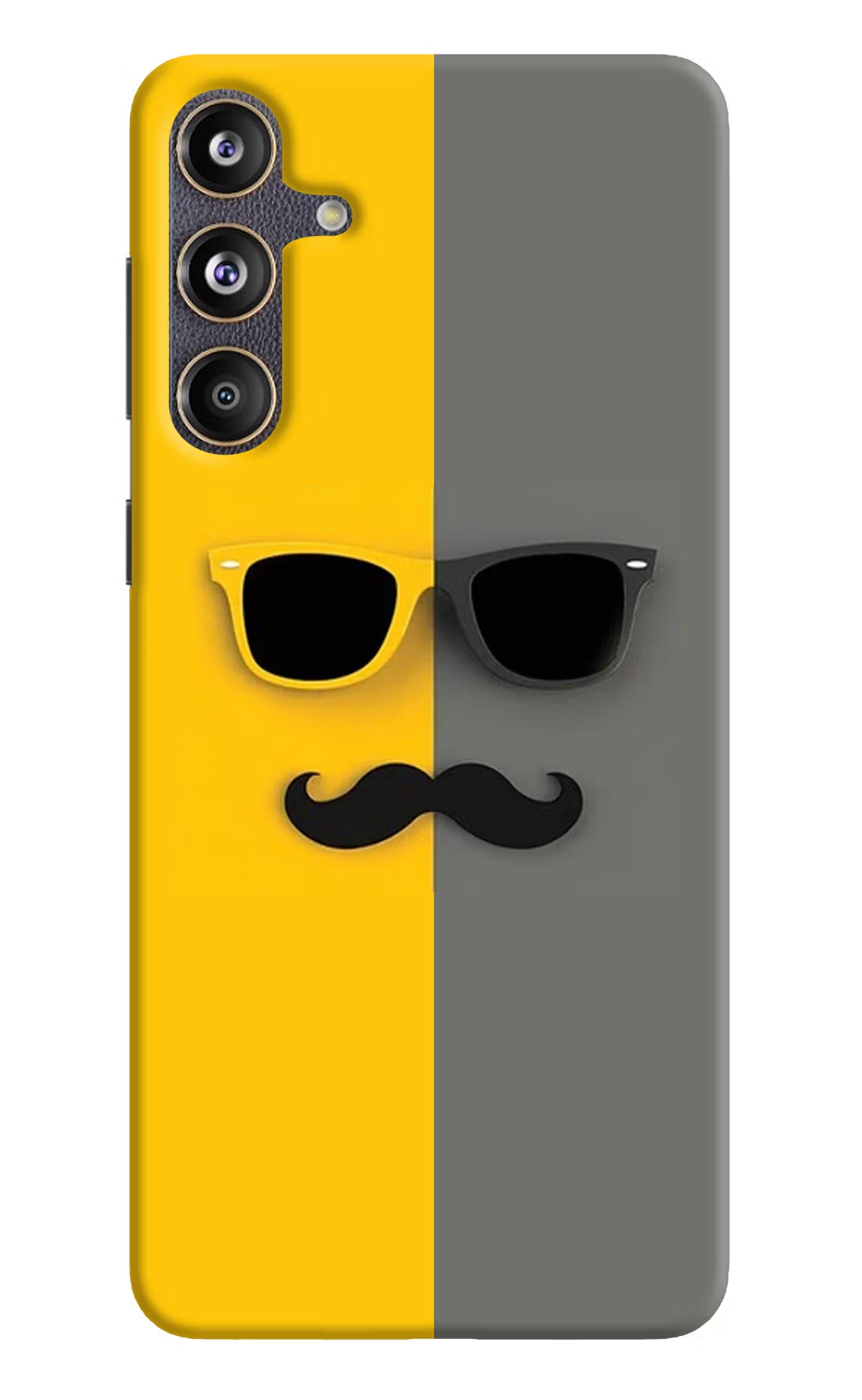 Sunglasses with Mustache Samsung F55 5G Hard Case Back Cover by Casekaro