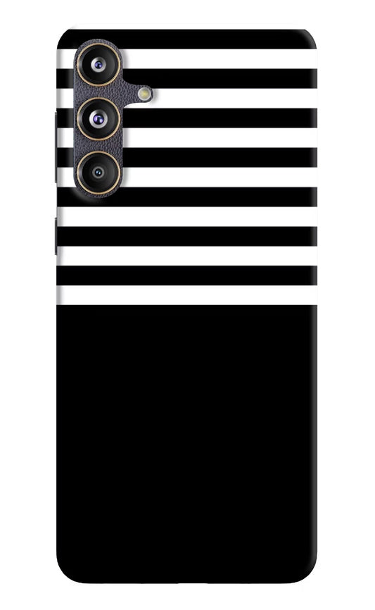 Black and White Print Samsung F55 5G Hard Case Back Cover by Casekaro