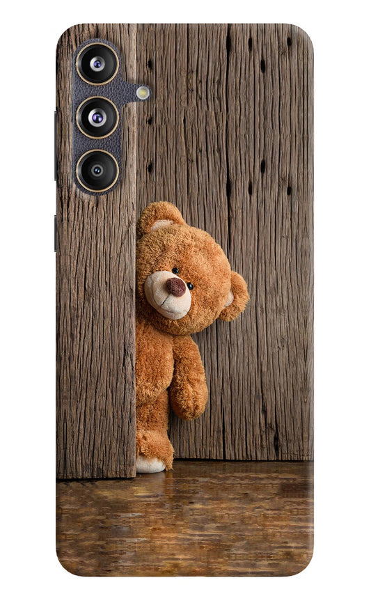 Teddy Wooden Samsung F55 5G Hard Case Back Cover by Casekaro