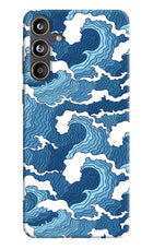 Blue Waves Samsung F55 5G Hard Case Back Cover by Casekaro