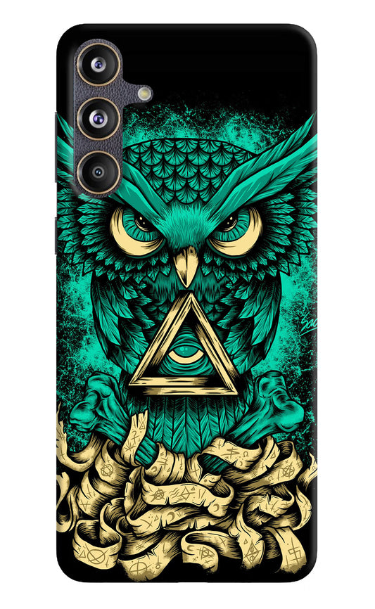 Green Owl Samsung F55 5G Hard Case Back Cover by Casekaro