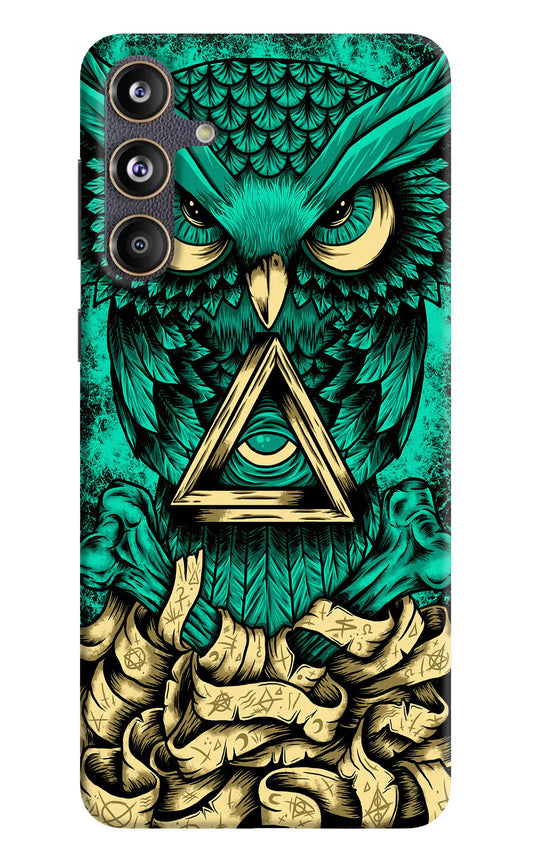 Green Owl Samsung F55 5G Hard Case Back Cover by Casekaro