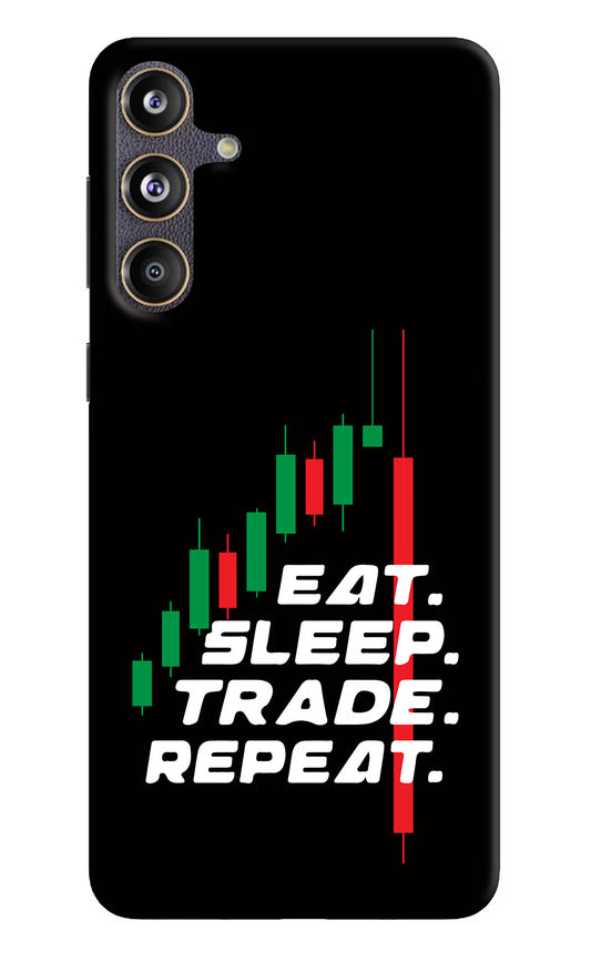 Eat Sleep Trade Repeat Samsung F55 5G Hard Case Back Cover by Casekaro