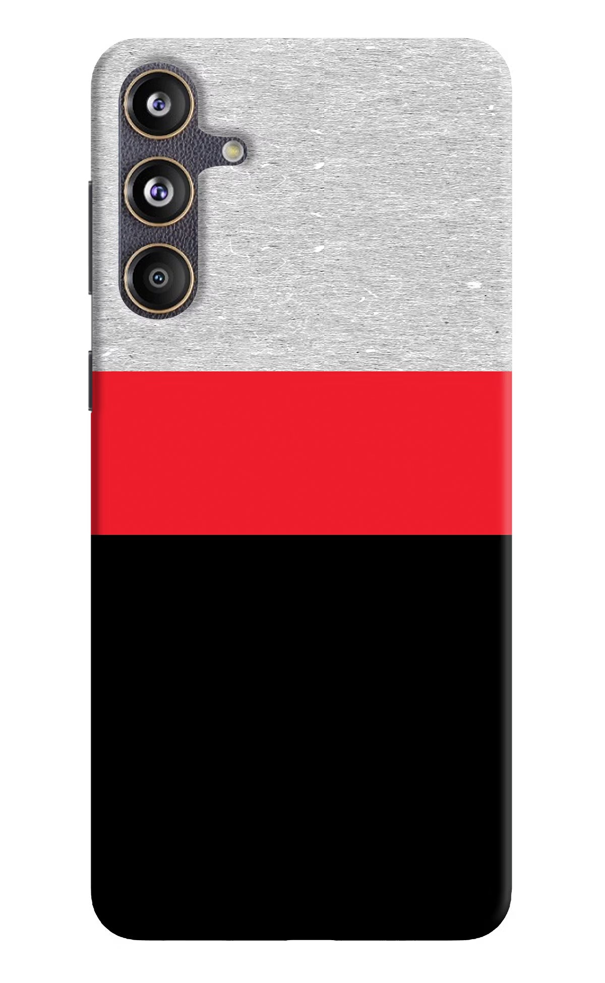 Tri Color Pattern Samsung F55 5G Hard Case Back Cover by Casekaro