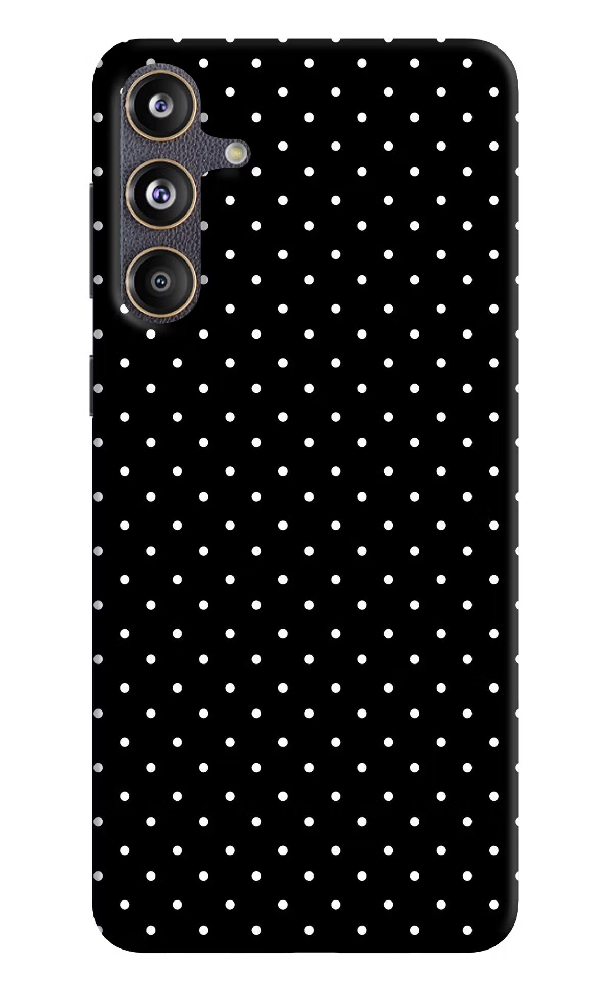 White Dots Samsung F55 5G Hard Case Back Cover by Casekaro