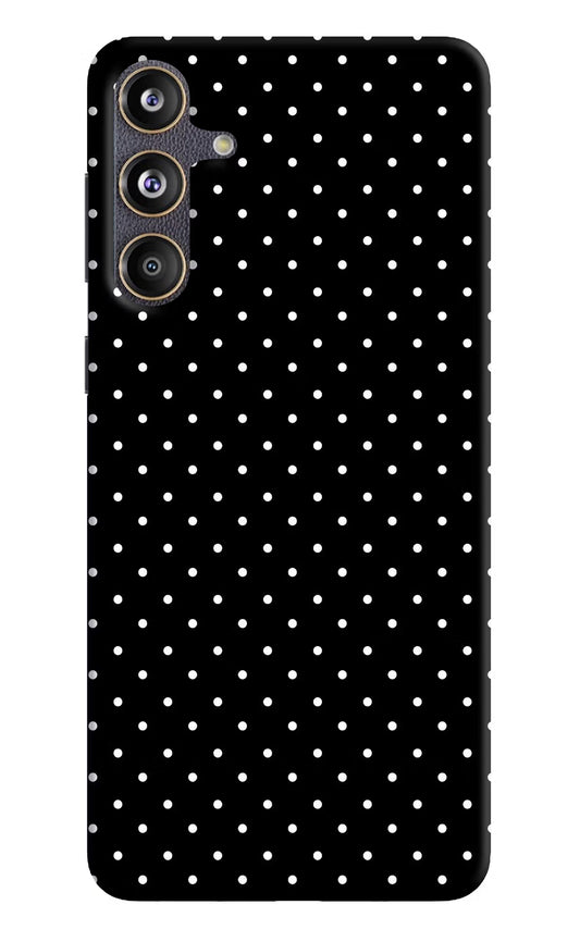 White Dots Samsung F55 5G Hard Case Back Cover by Casekaro