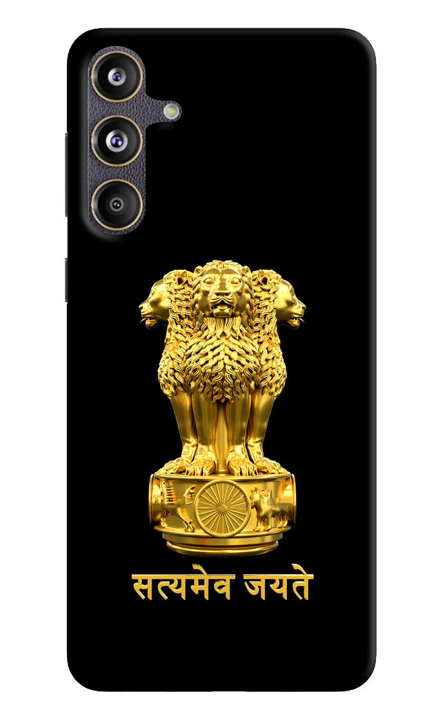 Satyamev Jayate Golden Samsung F55 5G Hard Case Back Cover by Casekaro