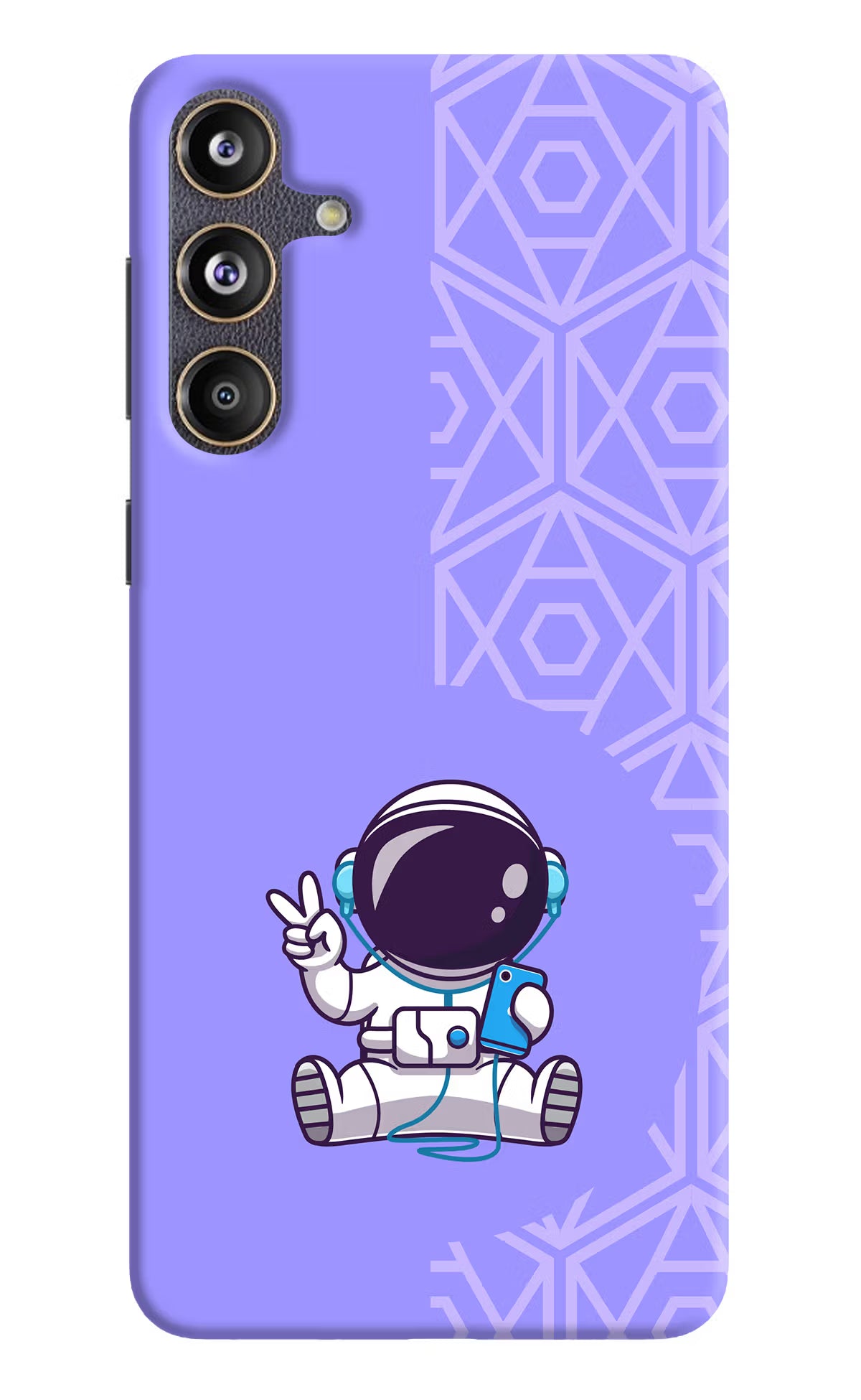 Cute Astronaut Chilling Samsung F55 5G Hard Case Back Cover by Casekaro