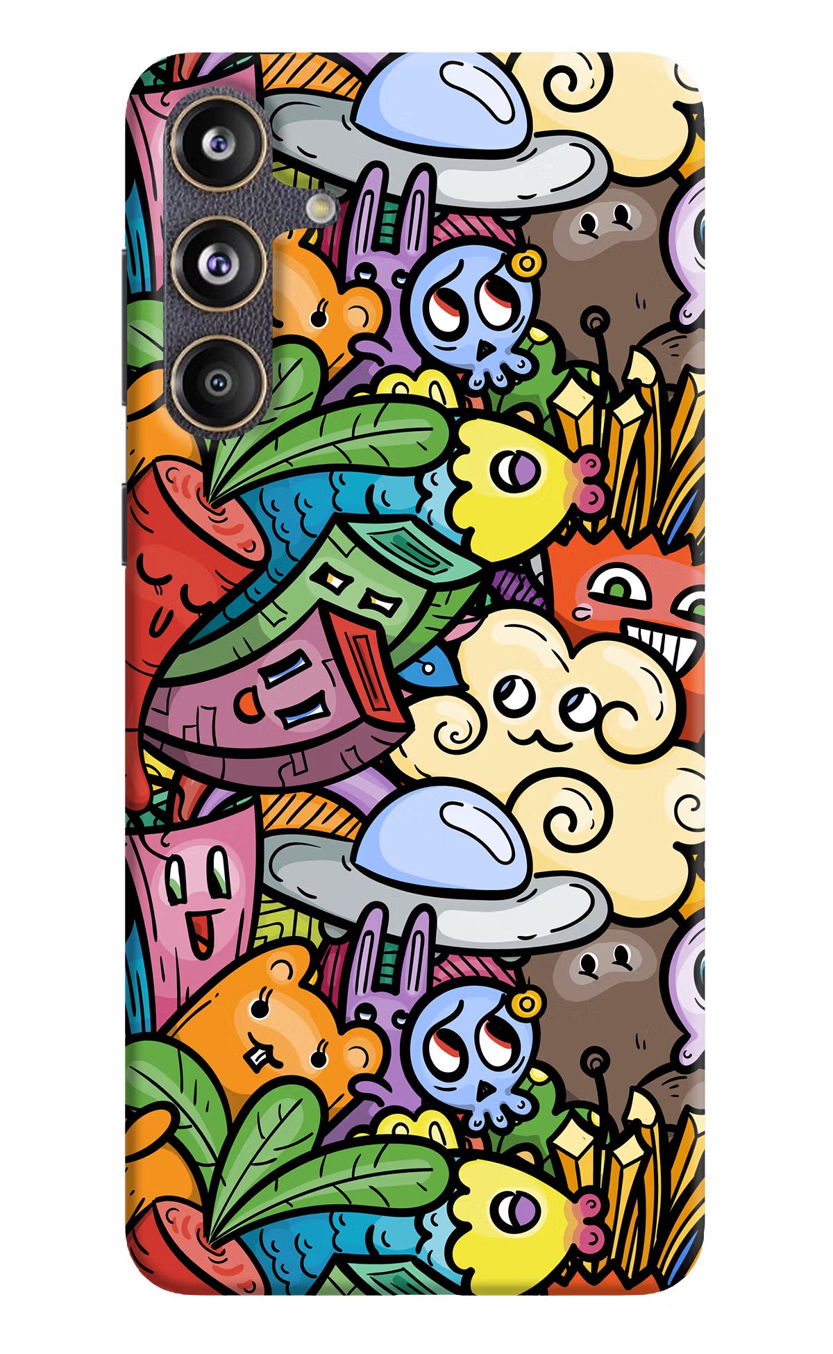 Veggie Doodle Samsung F55 5G Hard Case Back Cover by Casekaro