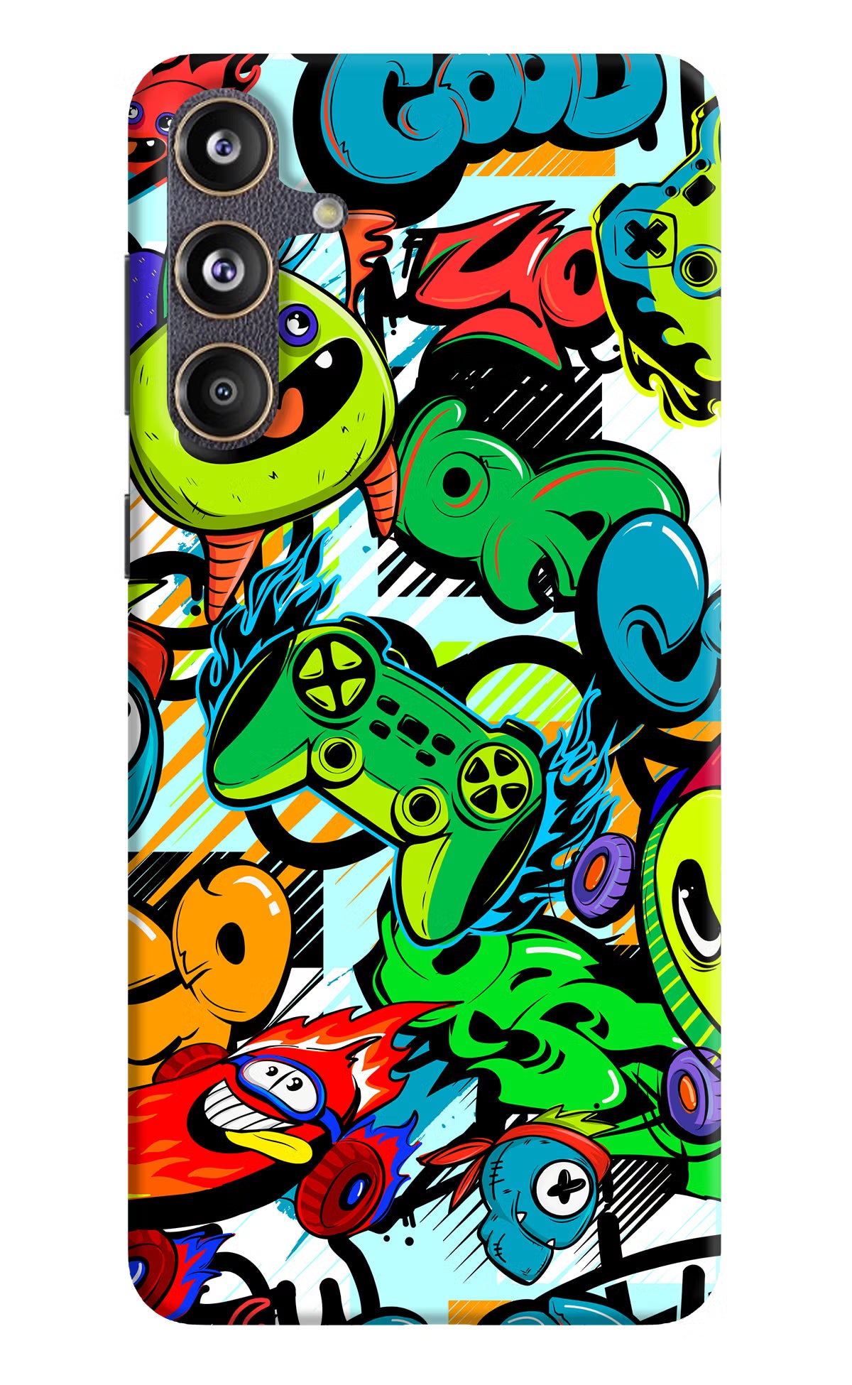 Game Doodle Samsung F55 5G Hard Case Back Cover by Casekaro