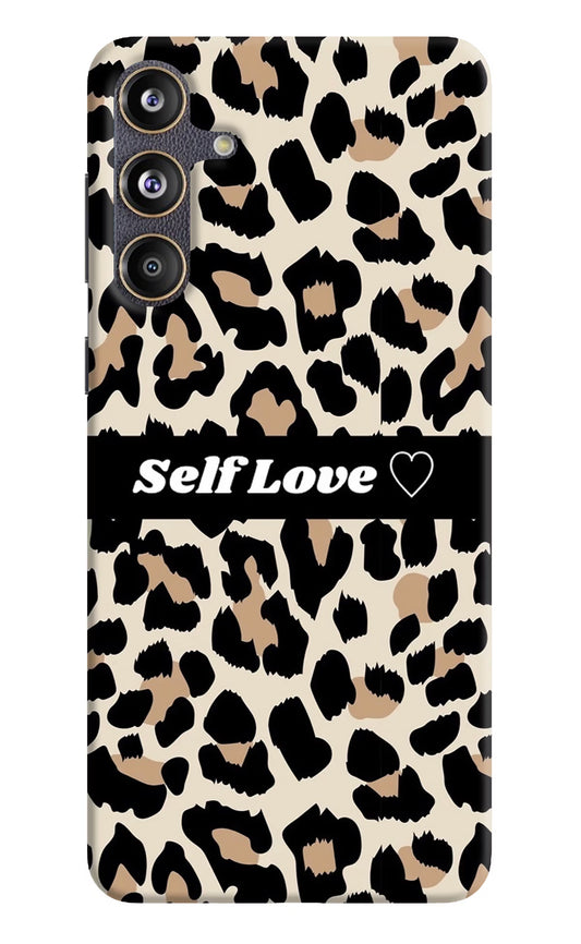 Leopard Print Self Love Samsung F55 5G Hard Case Back Cover by Casekaro