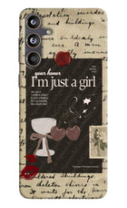 I am just a girl Samsung F55 5G Hard Case Back Cover by Casekaro