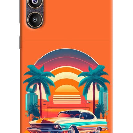 Palm Drive 80s Samsung F55 5G Hard Case Back Cover by Casekaro