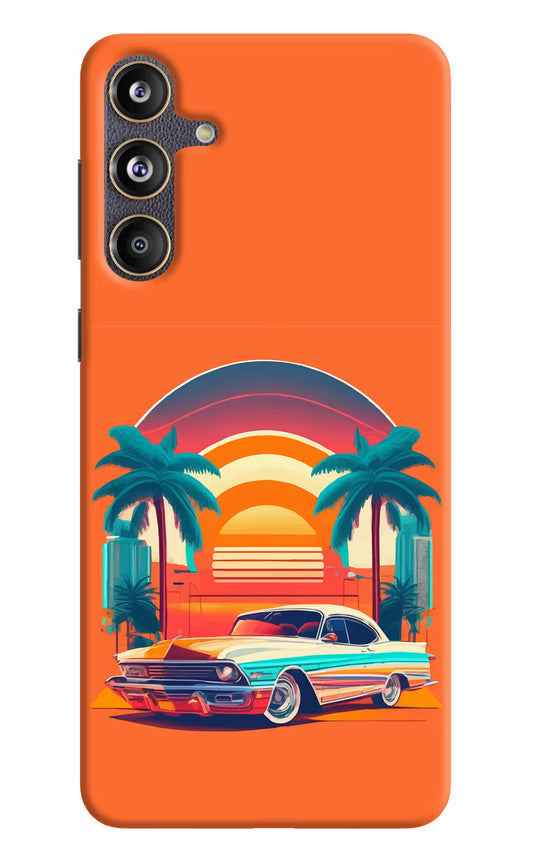 Palm Drive 80s Samsung F55 5G Hard Case Back Cover by Casekaro