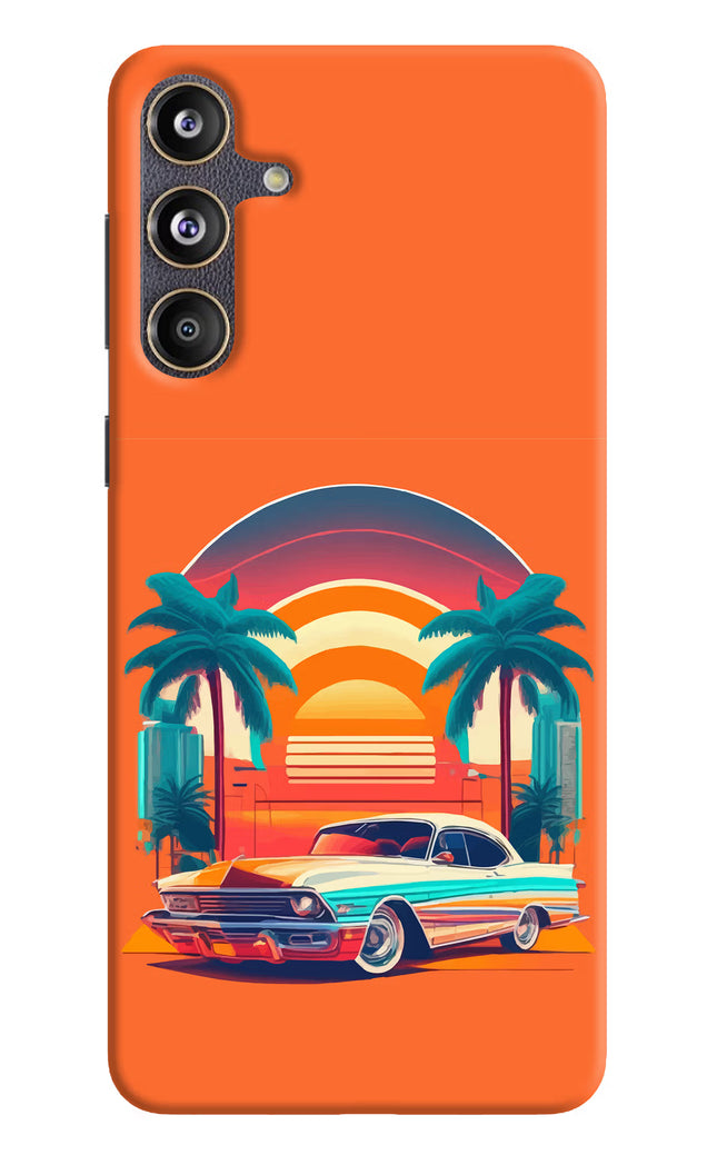 Palm Drive 80s Samsung F55 5G Hard Case Back Cover by Casekaro