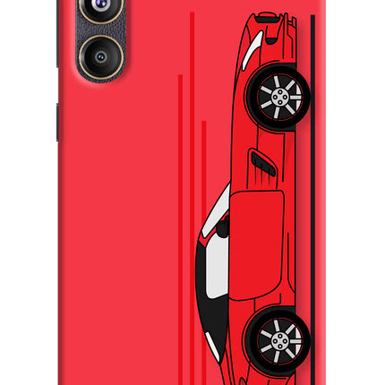 Red Velocity Samsung F55 5G Hard Case Back Cover by Casekaro