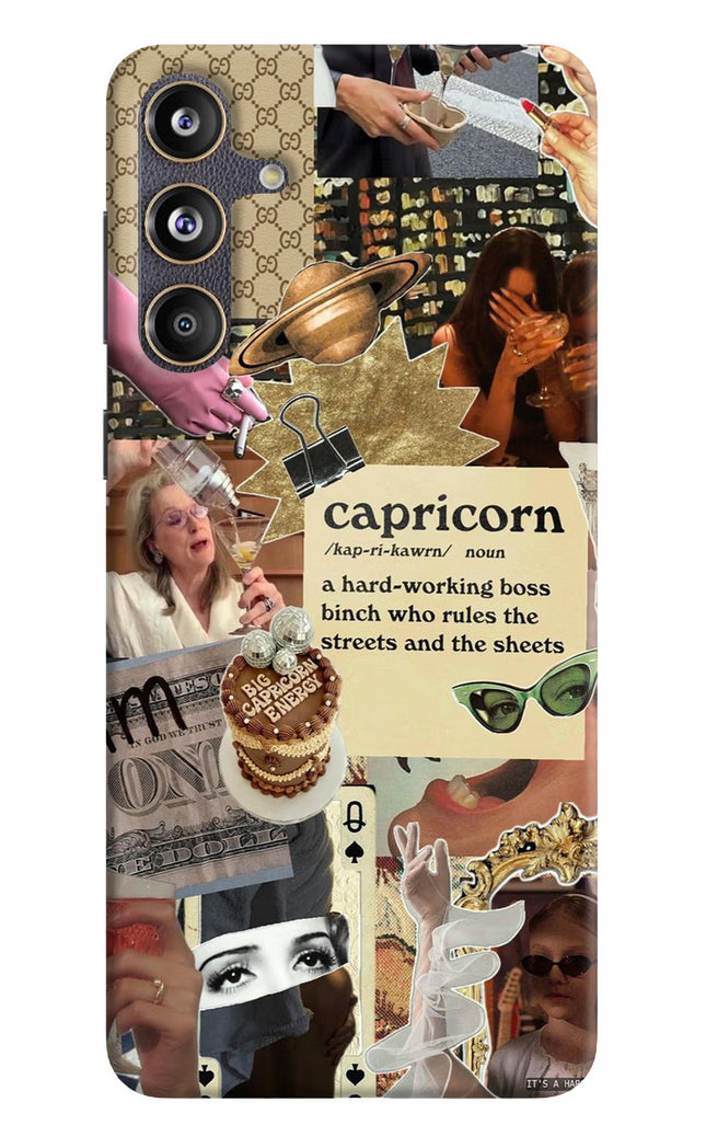 Capricorn Zodiac Samsung F55 5G Hard Case Back Cover by Casekaro