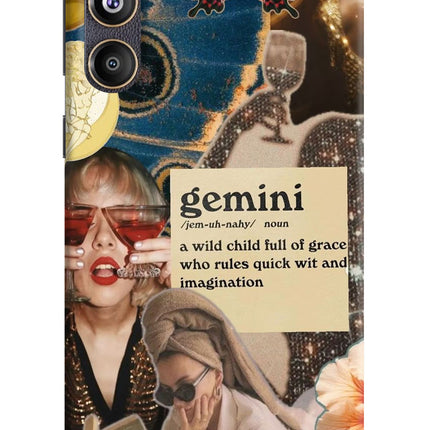 Gemini Zodiac Samsung F55 5G Hard Case Back Cover by Casekaro