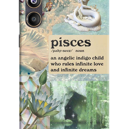 Pisces Zodiac Samsung F55 5G Hard Case Back Cover by Casekaro