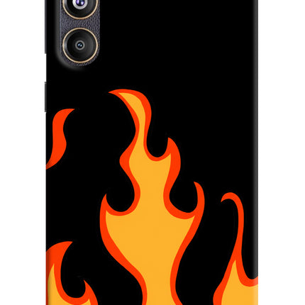 Fired Up – Black Samsung F55 5G Hard Case Back Cover by Casekaro