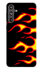 Side Sweep Flames Samsung F55 5G Hard Case Back Cover by Casekaro