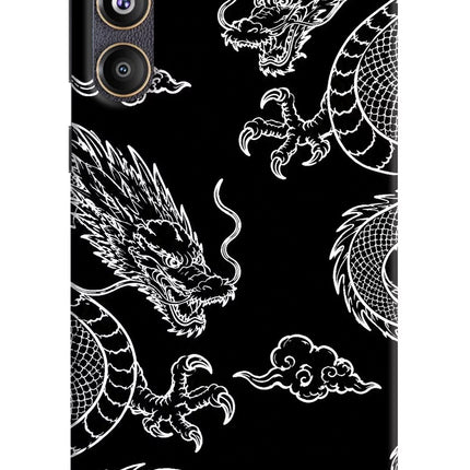 Twin Dragons Samsung F55 5G Hard Case Back Cover by Casekaro