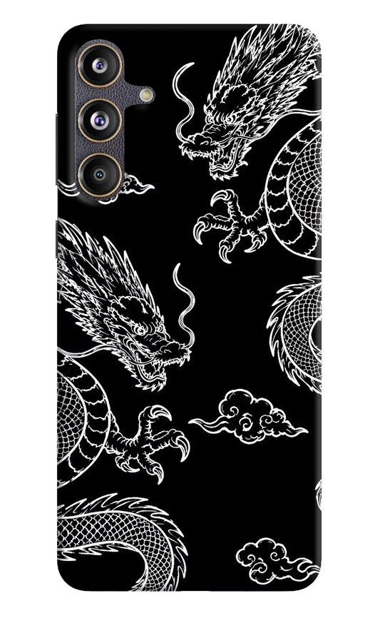 Twin Dragons Samsung F55 5G Hard Case Back Cover by Casekaro