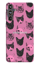 Pink Cats Samsung F55 5G Hard Case Back Cover by Casekaro