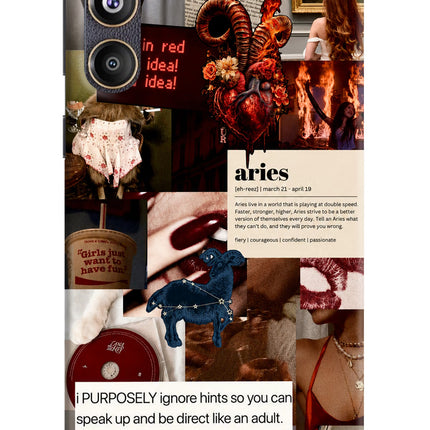 Zodiac Aries Samsung F55 5G Hard Case Back Cover by Casekaro