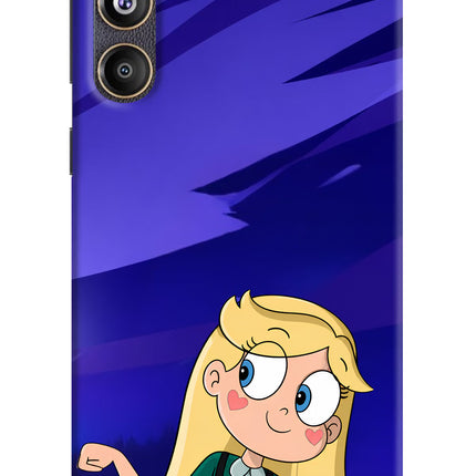 Star Glow Samsung F55 5G Hard Case Back Cover by Casekaro
