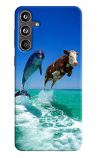 Dolphin vs Cow Samsung F55 5G Hard Case Back Cover by Casekaro