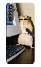 Hacker Hamster Samsung F55 5G Hard Case Back Cover by Casekaro