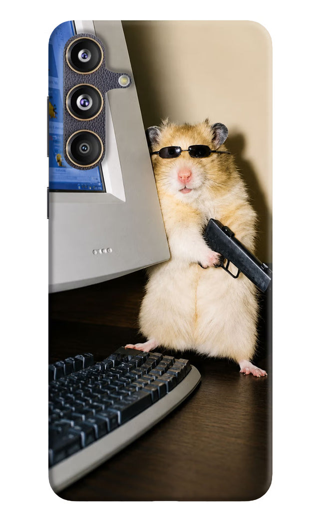 Hacker Hamster Samsung F55 5G Hard Case Back Cover by Casekaro