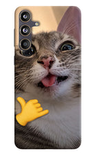 Silly Cat Call Samsung F55 5G Hard Case Back Cover by Casekaro