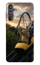 Rollercoaster Dog Samsung F55 5G Hard Case Back Cover by Casekaro