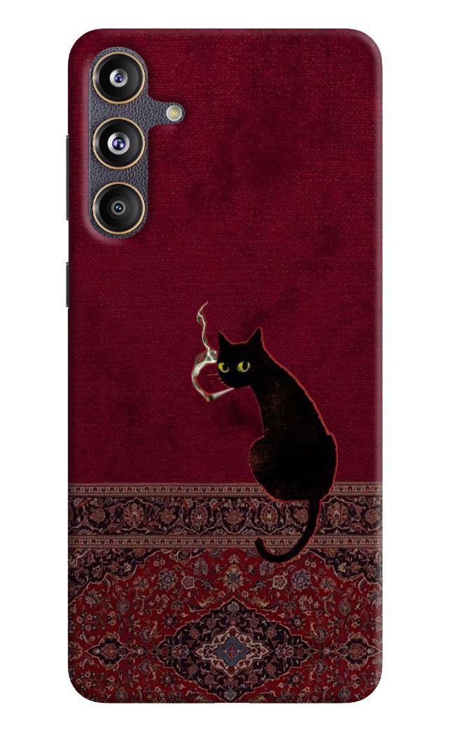 Midnight Cat Samsung F55 5G Hard Case Back Cover by Casekaro