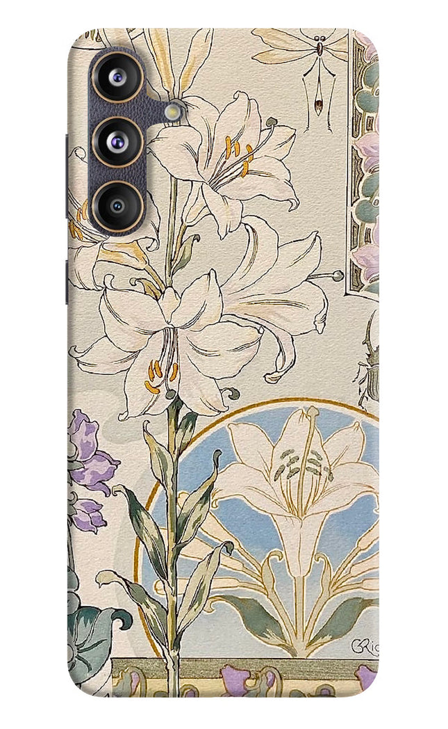 White Lily Samsung F55 5G Hard Case Back Cover by Casekaro