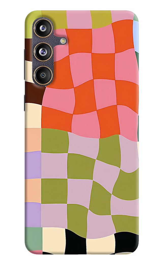 Wavy Grid Samsung F55 5G Hard Case Back Cover by Casekaro