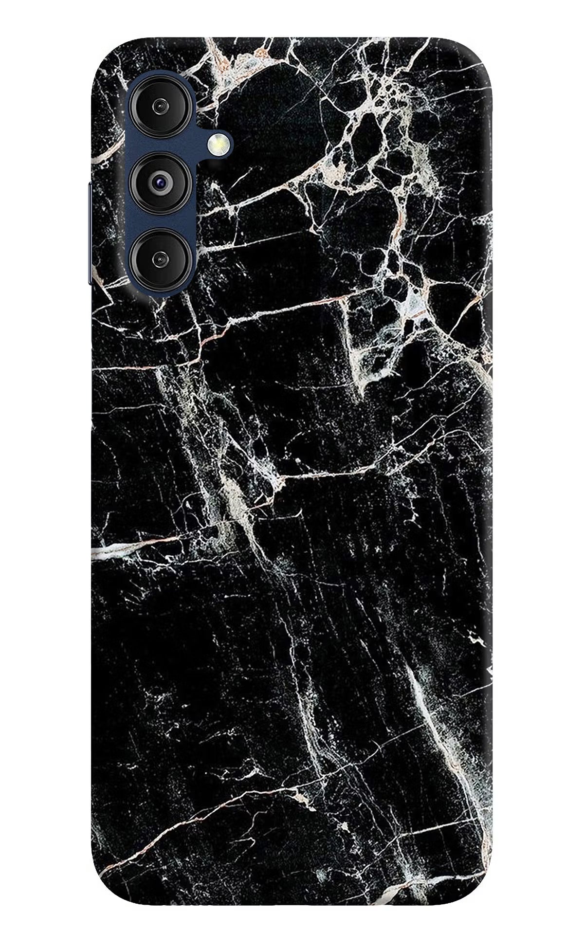 Black Marble Texture Samsung M14 5G Hard Case Back Cover by Casekaro