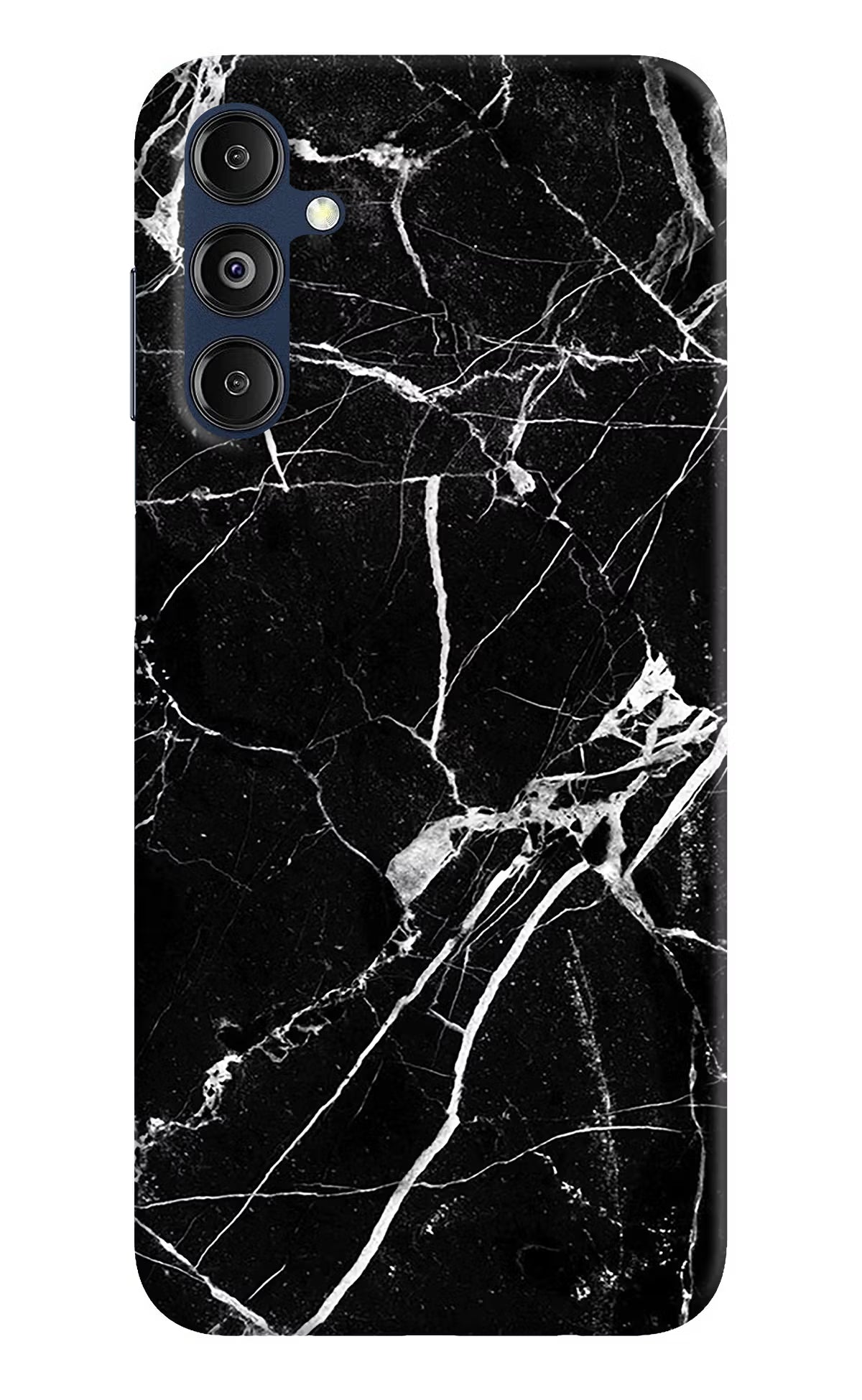 Black Marble Pattern Samsung M14 5G Hard Case Back Cover by Casekaro