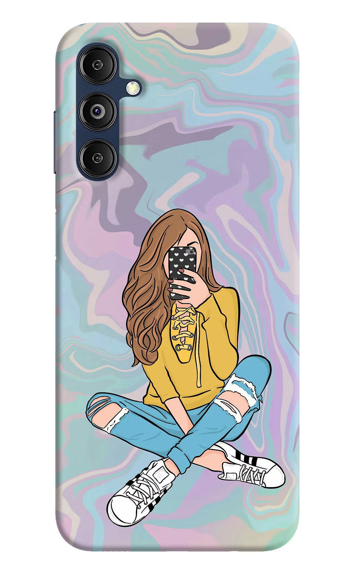 Selfie Girl Samsung M14 5G Hard Case Back Cover by Casekaro