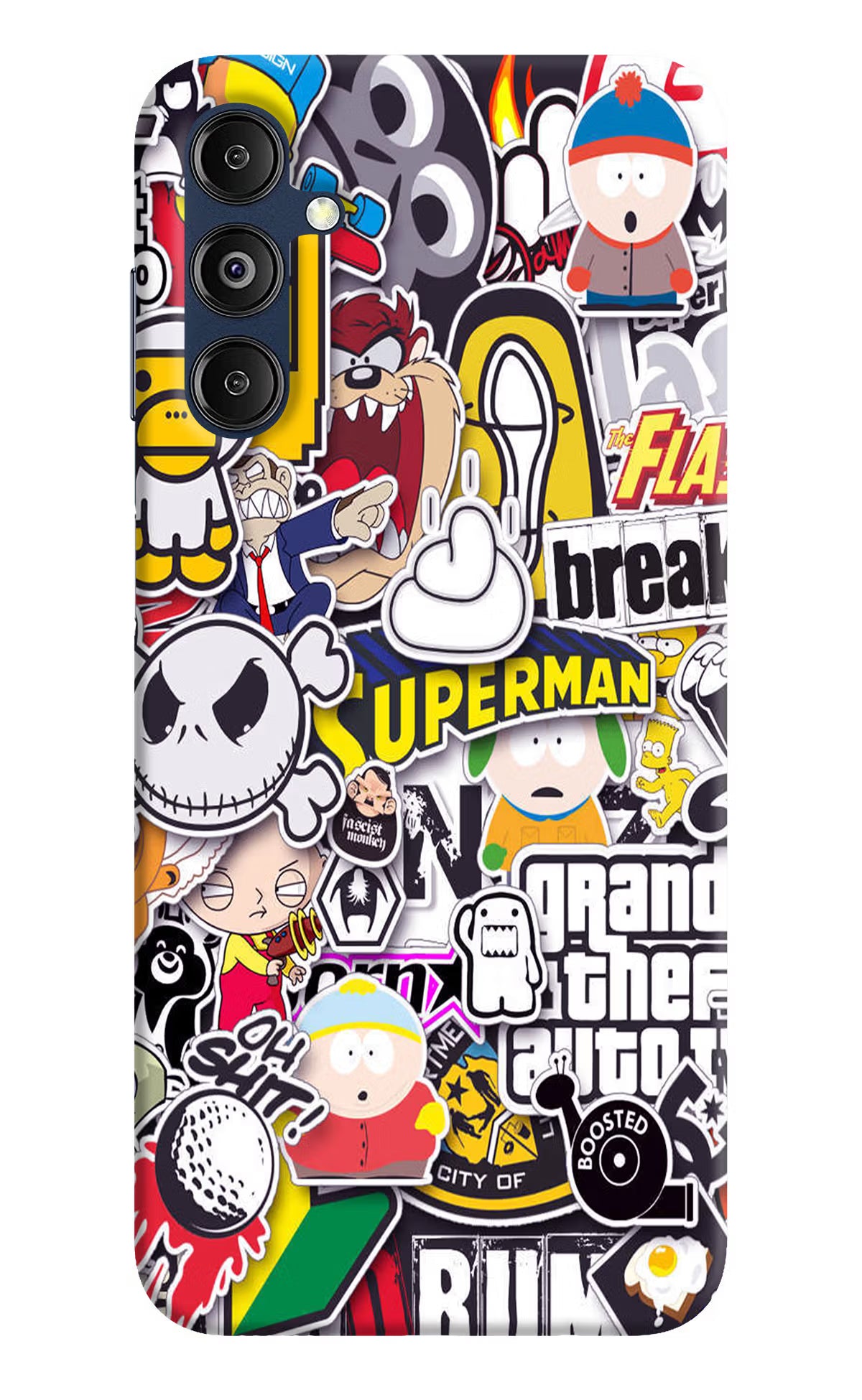 Sticker Bomb Samsung M14 5G Hard Case Back Cover by Casekaro