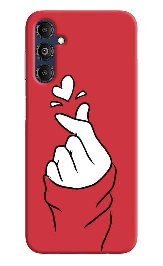 Korean Love Sign Samsung M14 5G Hard Case Back Cover by Casekaro