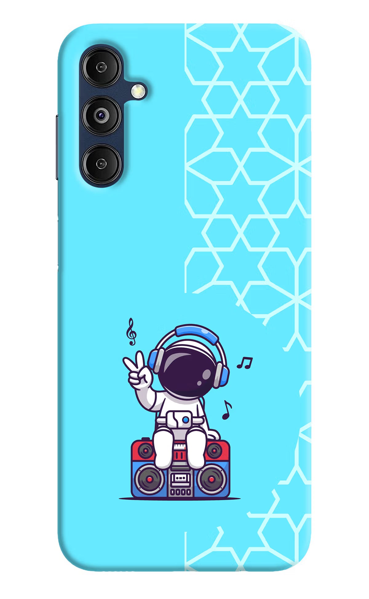 Cute Astronaut Chilling Samsung M14 5G Hard Case Back Cover by Casekaro