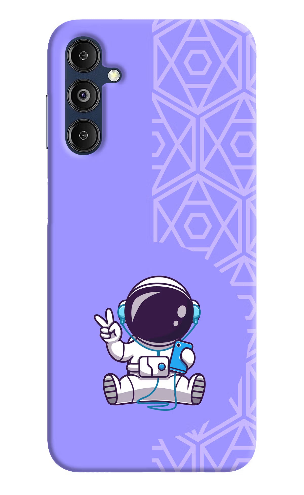 Cute Astronaut Chilling Samsung M14 5G Hard Case Back Cover by Casekaro